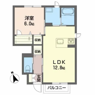プロヌーブ桜雲【1階】の間取り