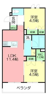 SHELL COAST【2階】の間取り