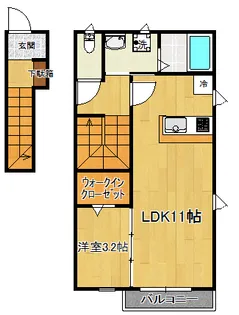 フィカーサ錦町【2階】の間取り