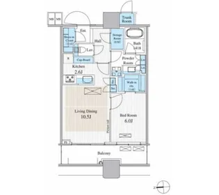 パークシティ大崎 ザ タワー【8階】の間取り