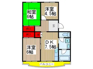 第二村田ロイヤルハイツ【4階】の間取り