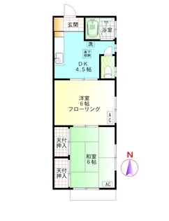 コーポ三紫【1階】の間取り