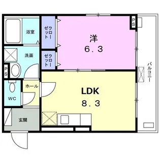 ラ フォレスタ ソレ【2階】の間取り