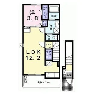 ル・シャンブル【2階】の間取り