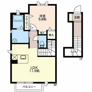 アムール優【2階】の間取り