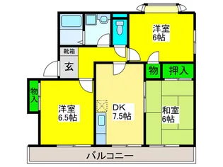 クリエイト高石・B棟【2階】の間取り