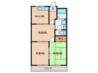 グリ-ンスクエアG【2階】の間取り