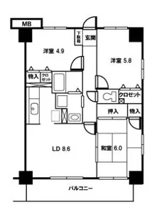 ウインズステージ【11階】の間取り
