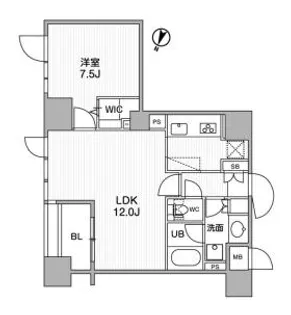 東神田テラスレジデンス【10階】の間取り