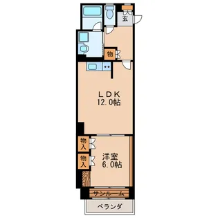 錦ハーモニービル【7階】の間取り