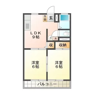 サンシティカネニ【2階】の間取り