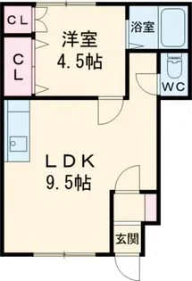コーポ三愛 B【1階】の間取り