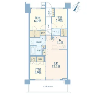 プロミライズ青葉台Cブロック【4階】の間取り