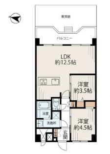 トーア南晴海マンション【1階】の間取り