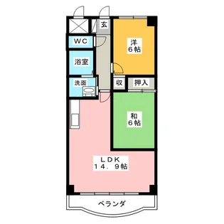 サプリーム東新【4階】の間取り