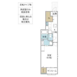 リクワイヤド II【1階】の間取り