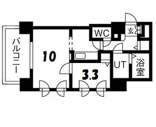 UURコート札幌北三条【2階】の間取り