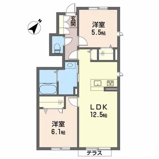シャーメゾンHada【1階】の間取り
