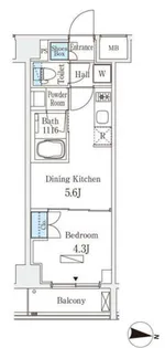 ラティエラ中野新井【6階】の間取り