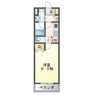 アリーバ古室【2階】の間取り