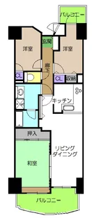 ライオンズヒルズ高知【3階】の間取り