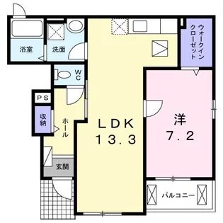 カーサ ルミノーザ【1階】の間取り