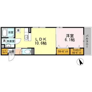 CASA BRISAS parte N【3階】の間取り