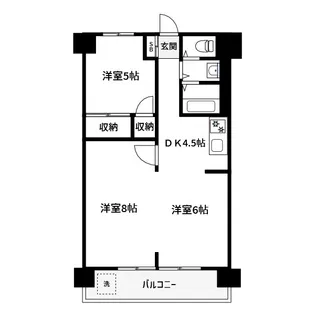 第2お花茶屋ダイヤモンドマンション【5階】の間取り