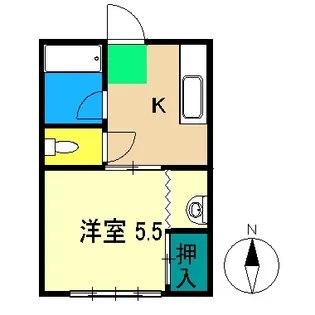 山岡ハイツ【4階】の間取り