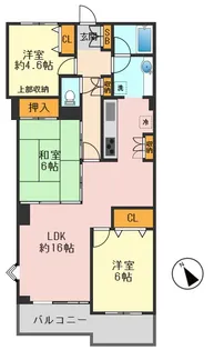 リーベスト津田沼【3階】の間取り