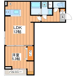 パセオプラシード連坊【3階】の間取り