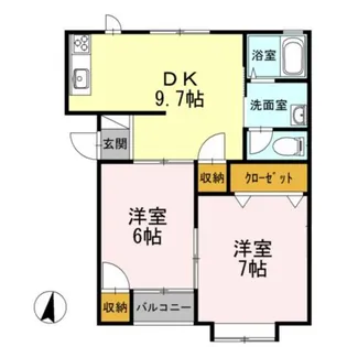 シャルマン・パル【2階】の間取り