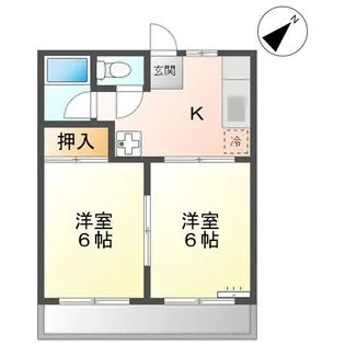 メゾンシャルムB【1階】の間取り