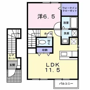 グリーンヒルほたるA【2階】の間取り