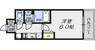 ファステート難波ミライズ【6階】の間取り