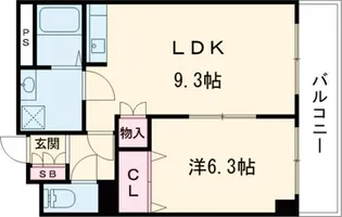 センタービレッジ本町【9階】の間取り