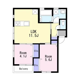 エバーライフ東加古川【3階】の間取り