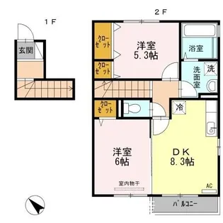 エルパルテ白岩【2階】の間取り