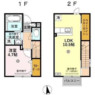 リバー【1階】の間取り
