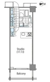 コンフォリア新宿イーストサイドタワー【17階】の間取り