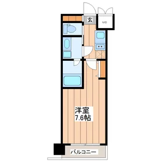 デュオフィール仙台東【6階】の間取り