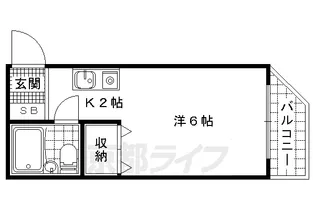 プルシャン山科【5階】の間取り