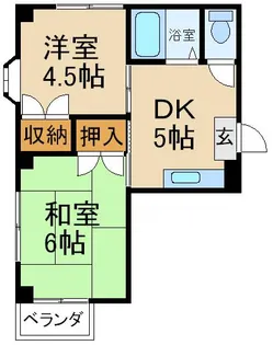 カールハイツ寝屋川II【1階】の間取り