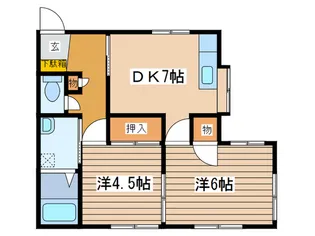 みどり荘【1階】の間取り