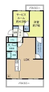 フローラ蜆塚II【1階】の間取り