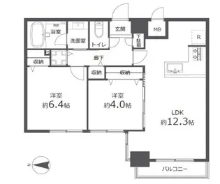 キャッスルマンション目白西【7階】の間取り