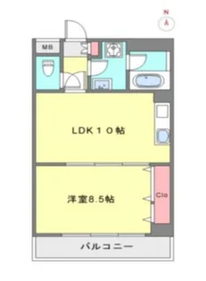 ジャルダンド駒込【2階】の間取り