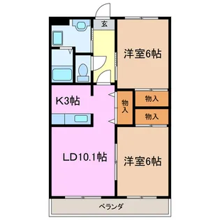 アンジュ神ノ倉【1階】の間取り