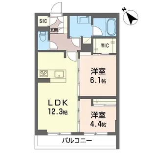 フェリシード野沢【2階】の間取り