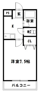 クリスタルハイツI【1階】の間取り
